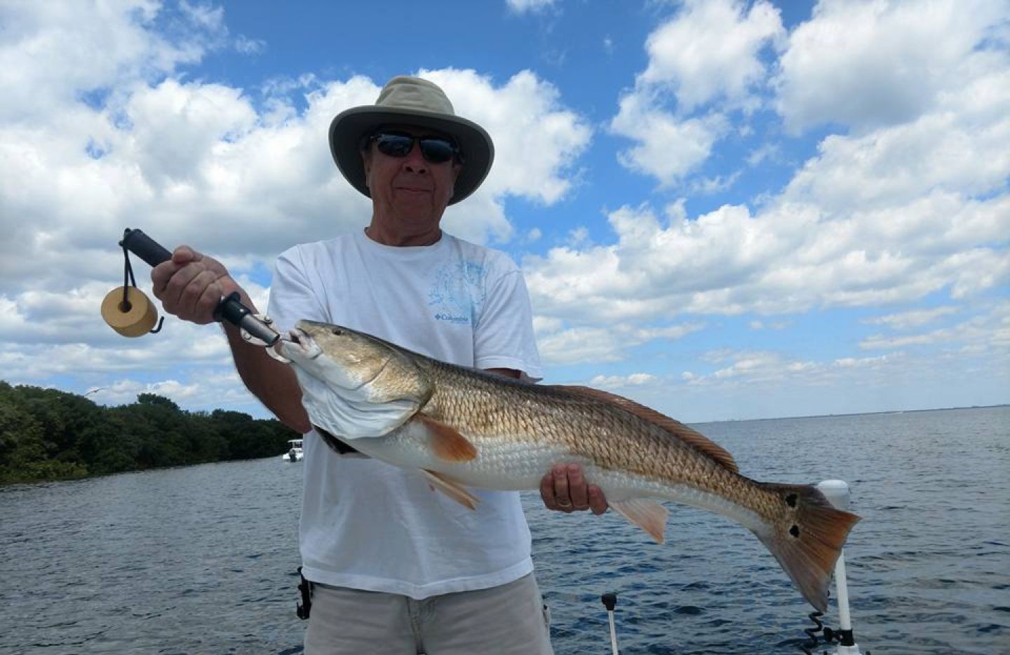 Redfish caught by fisherman in St. Petersburg