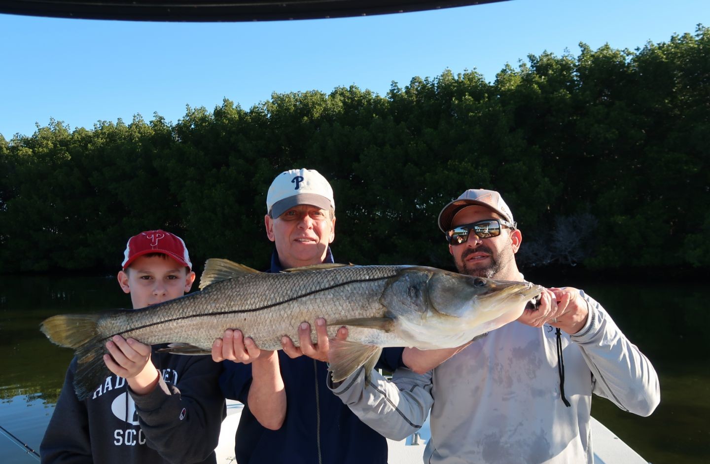 Saint Petersburg FL inshore fishing charter boat targeting snook redfish trout morning trip