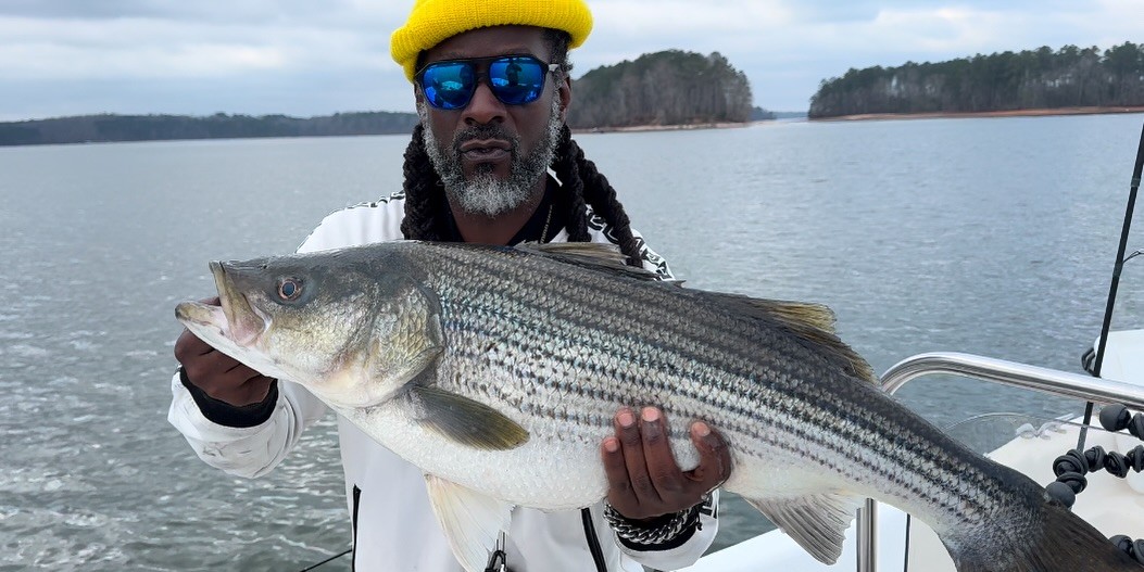 Crappie and Striped Bass fishing trip on Georgia lakes with Captain Malik guide service