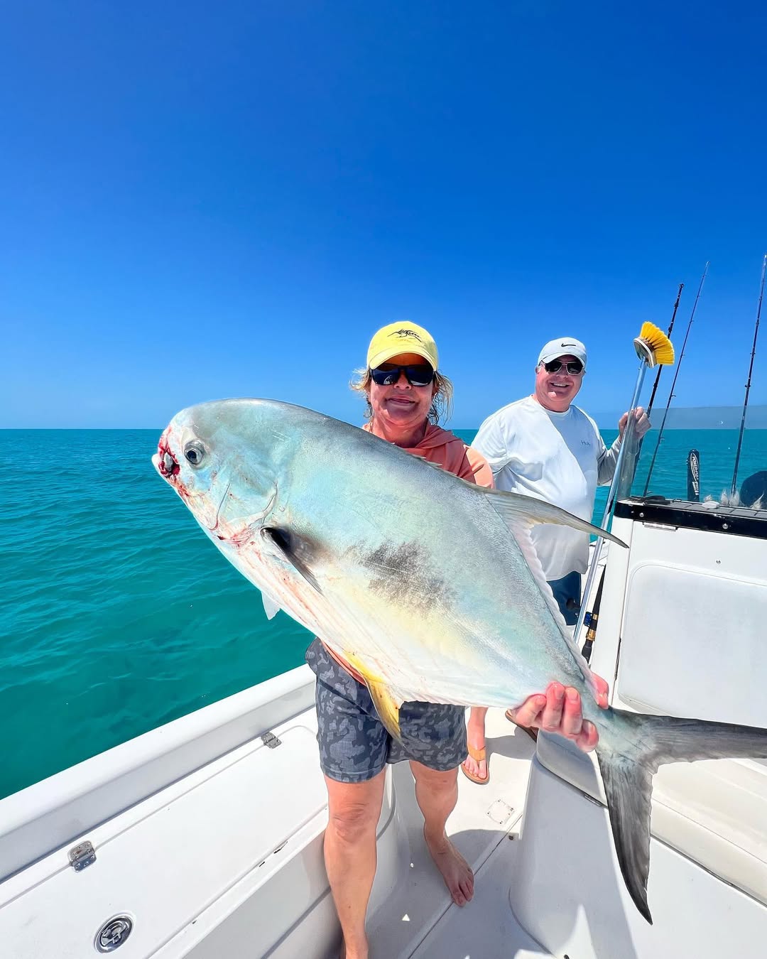 Florida Keys inshore fishing charter boat targeting permit, tarpon, and snapper species