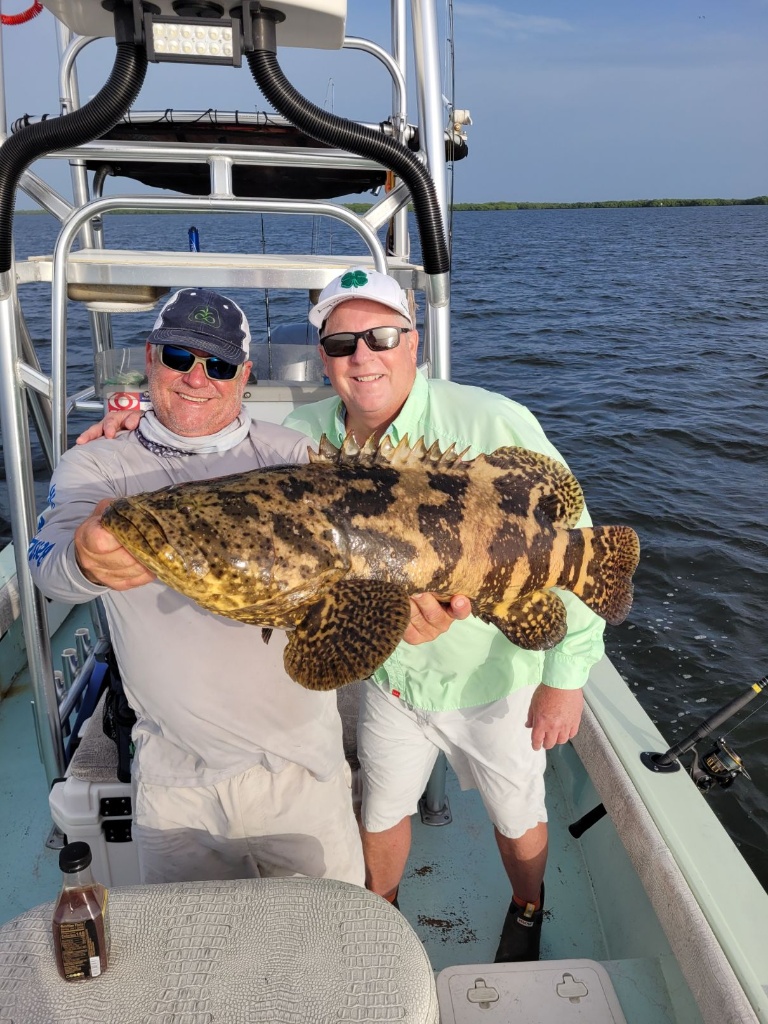 Two people fishing in Palmetto