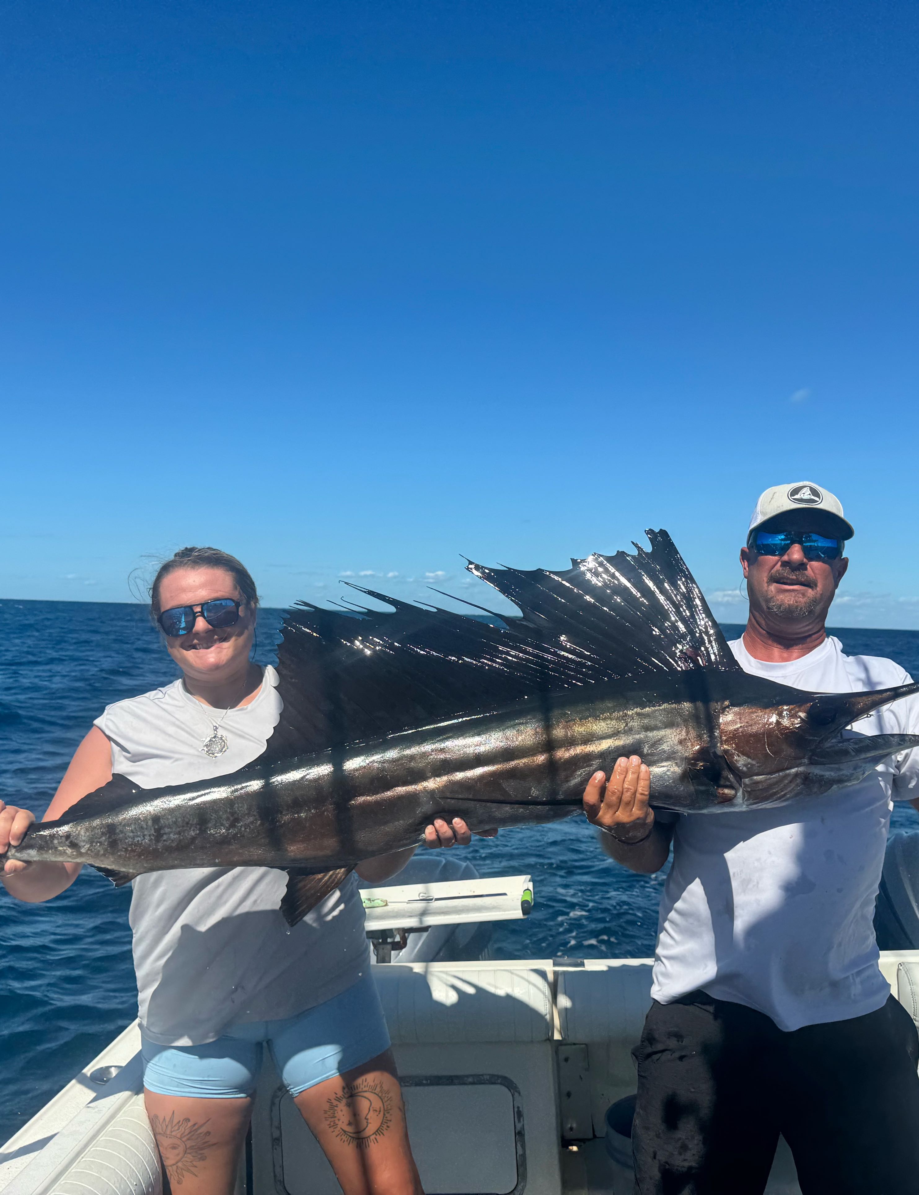 Angler fishing for Atlantic Sailfish in Key Largo