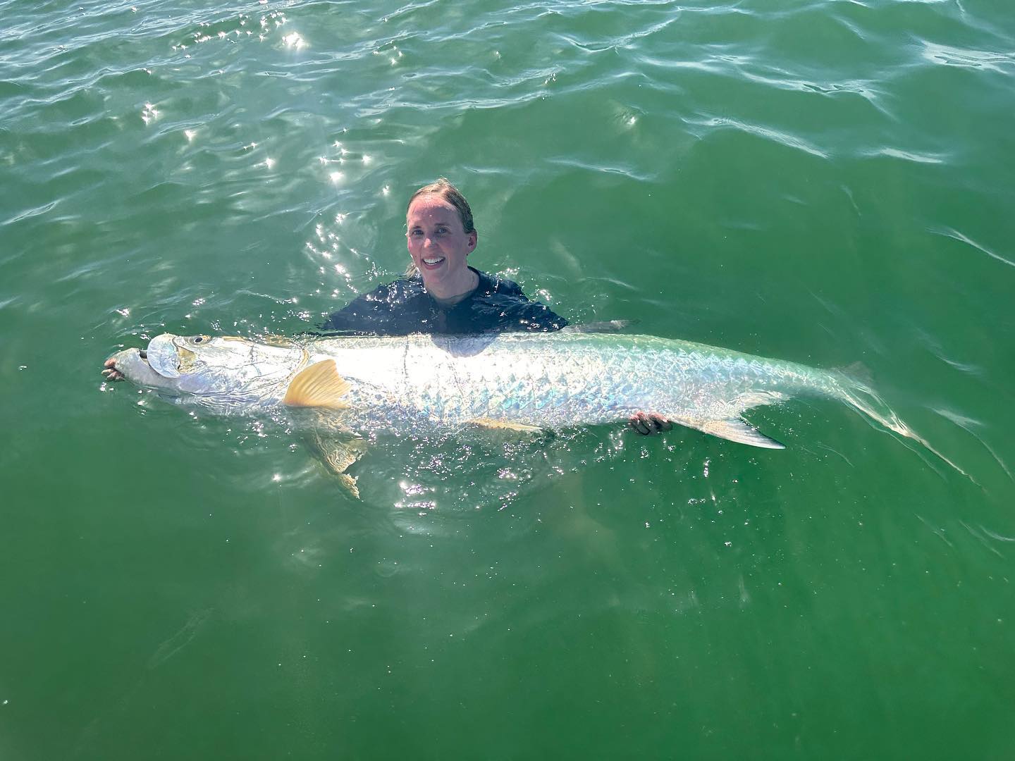 Fisherman with a big 61-inch catch in FL