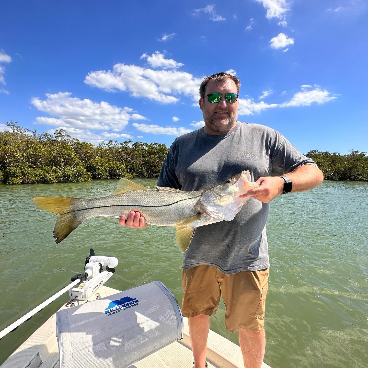 Snook fish caught while fishing in Naples