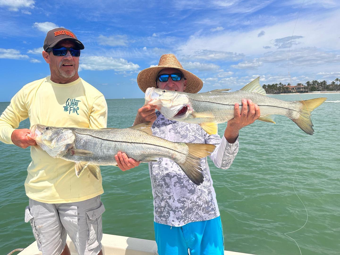 Two snook fishing in Naples