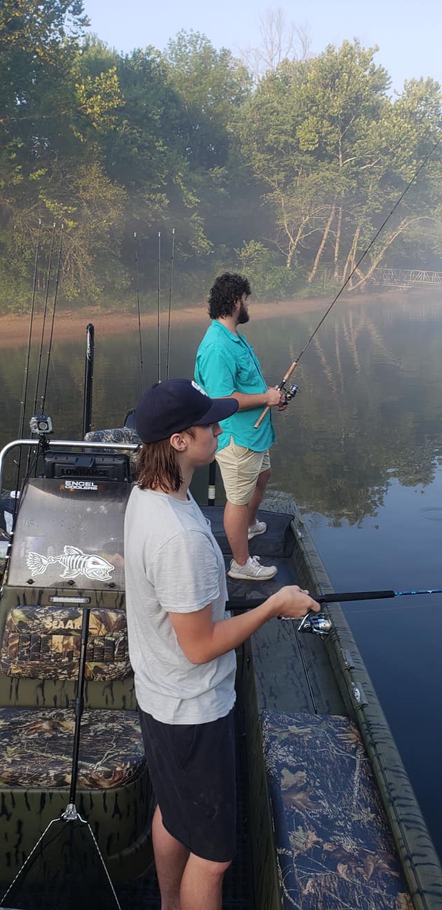 Person fishing in Branson