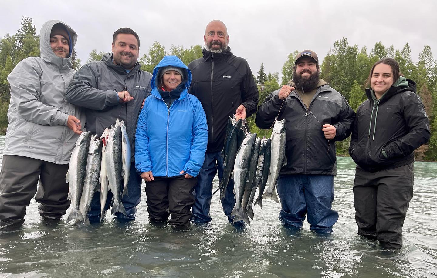 3 bluefish caught while fishing in AK