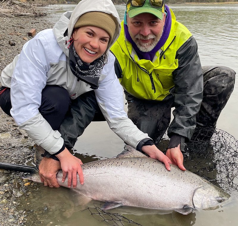 Chinook salmon caught fishing in Alaska