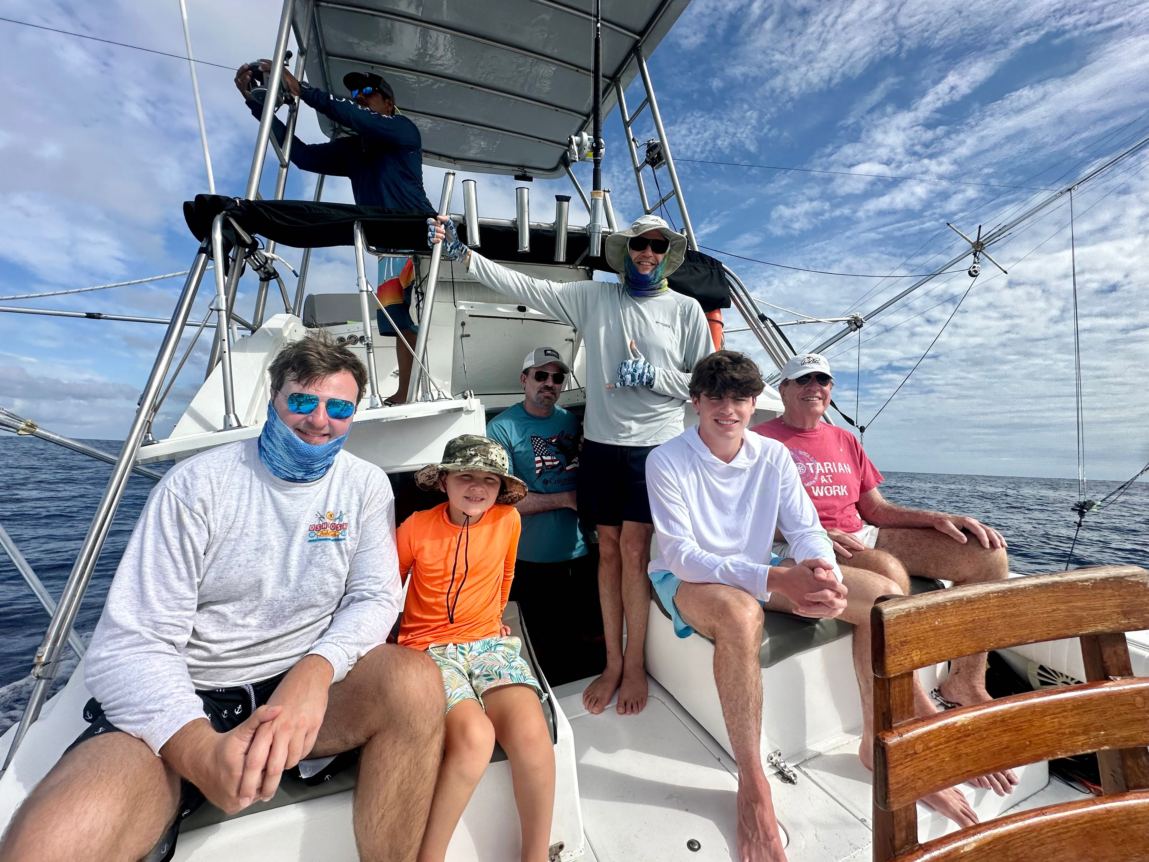 Seven people enjoying water sports activities at Playa Flamingo