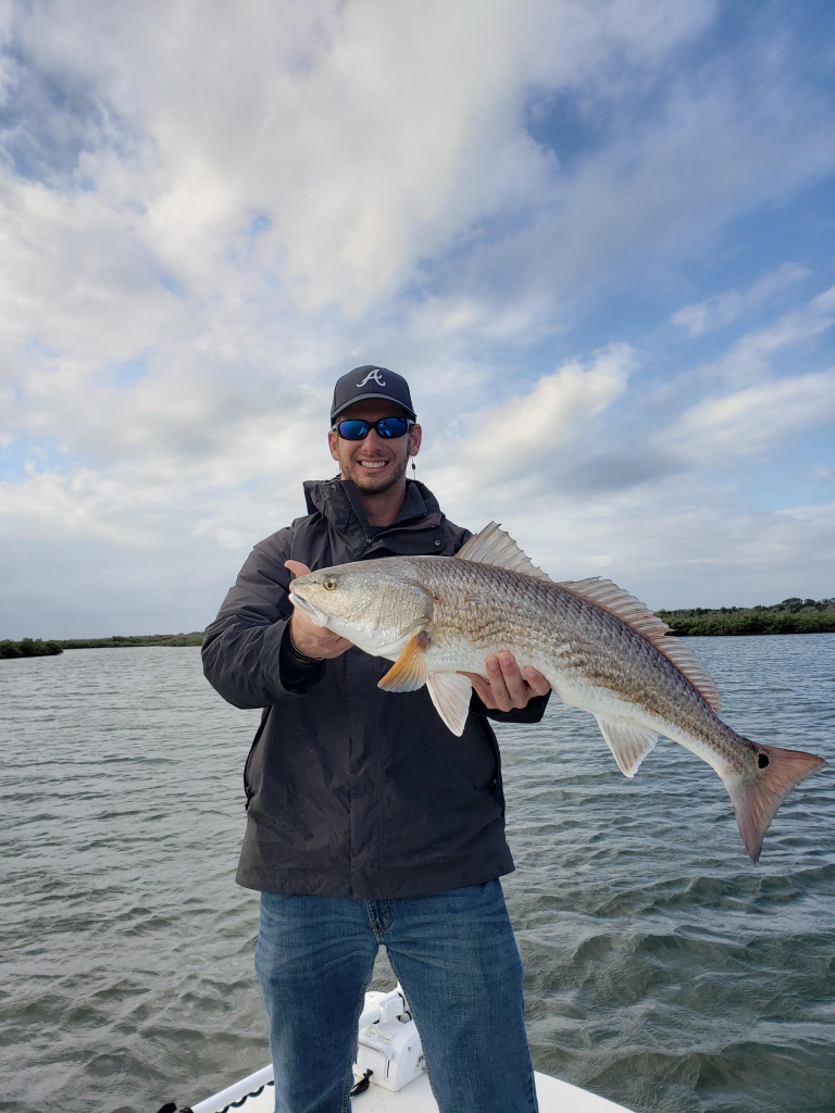 Redfish caught in New Smyrna Beach, Florida