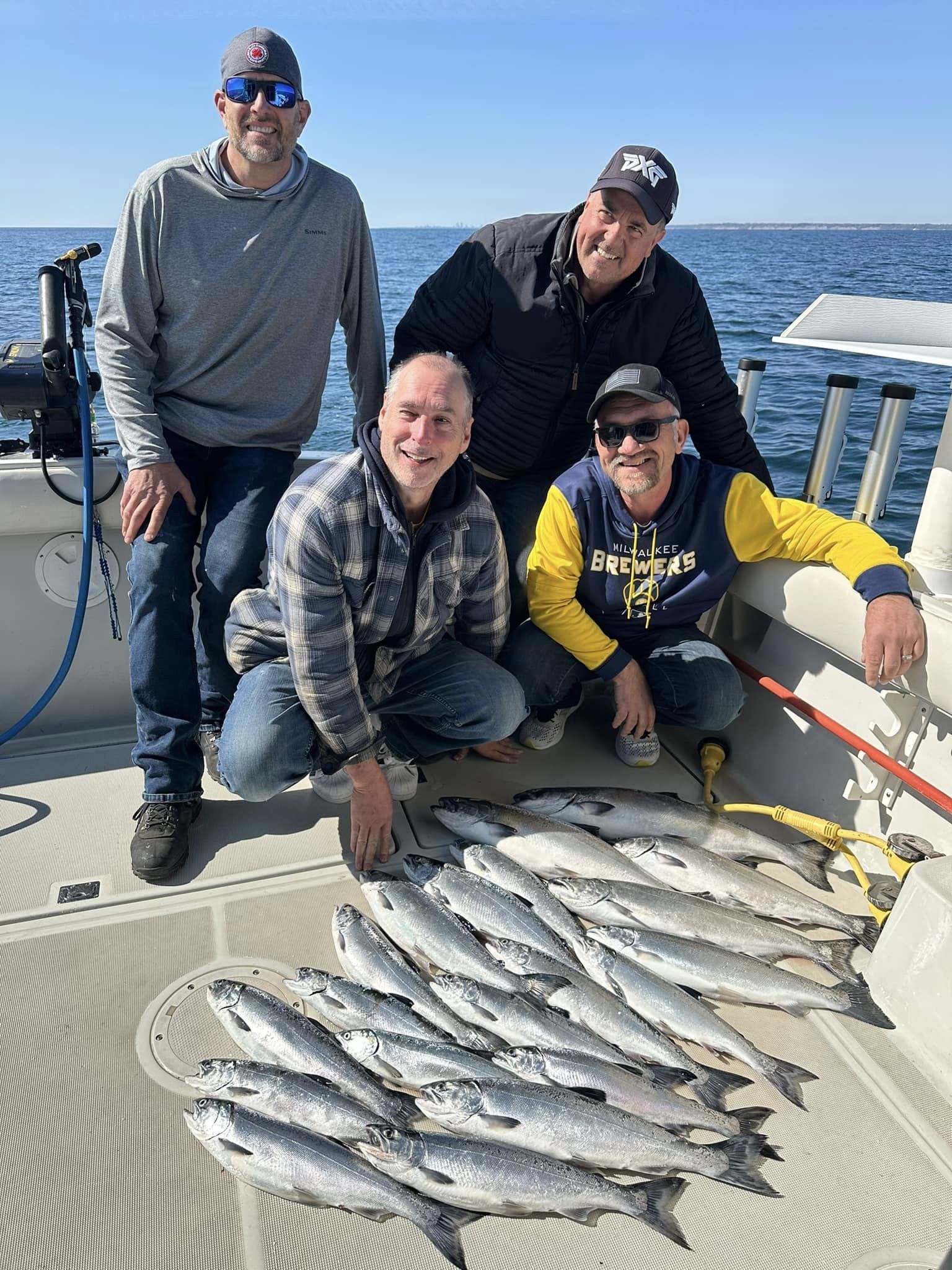 3 caught fish at Cedar Grove