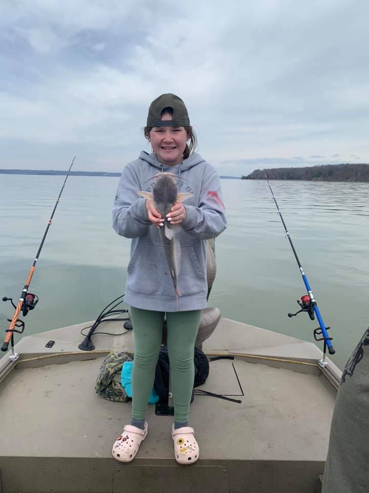 Single blue catfish caught in Stafford