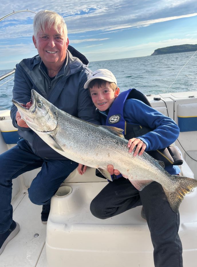 Chinook salmon caught while fishing in Glen Arbor