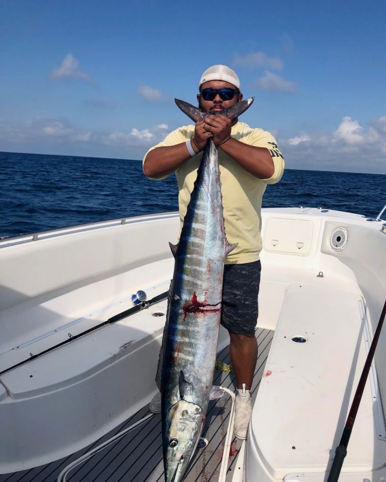Wahoo fish caught by person in Cape Carteret