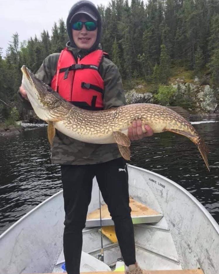 A Northern Pike measuring 29 inches, caught while fishing in Southend