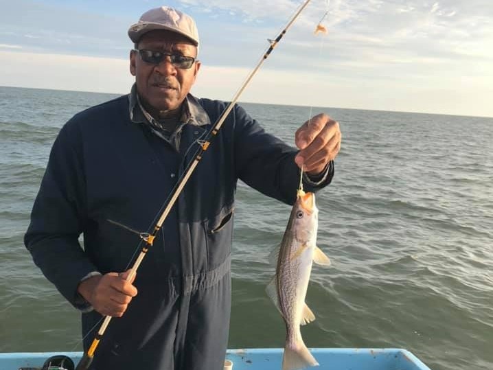 Angler with a 13-inch fish in Virginia