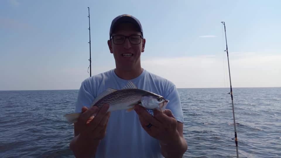 Atlantic Croaker fish caught in Hampton