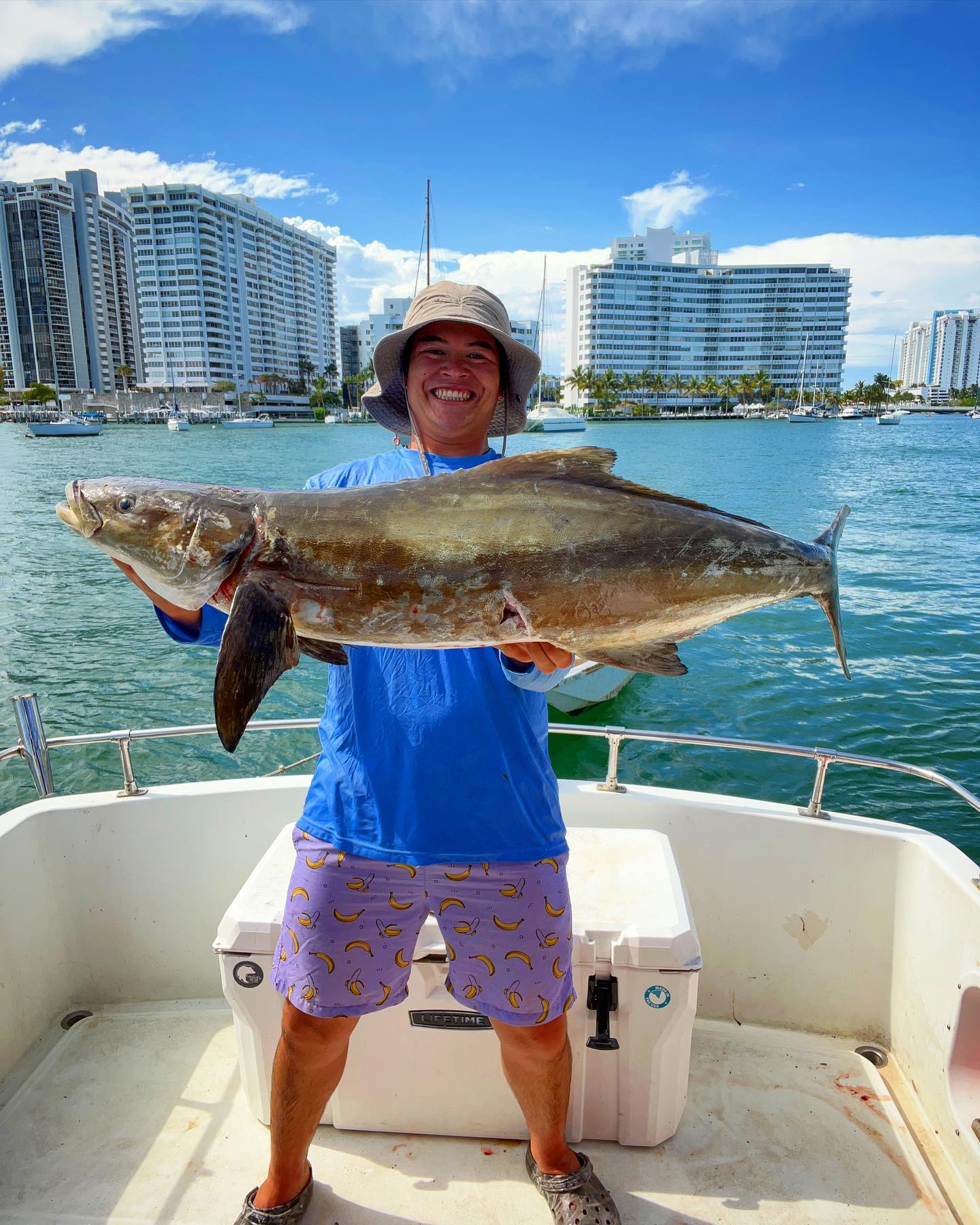 One angler fishing in Miami Beach