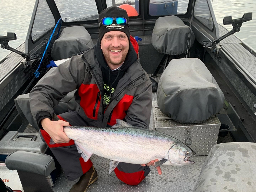 Chinook salmon caught in Portland