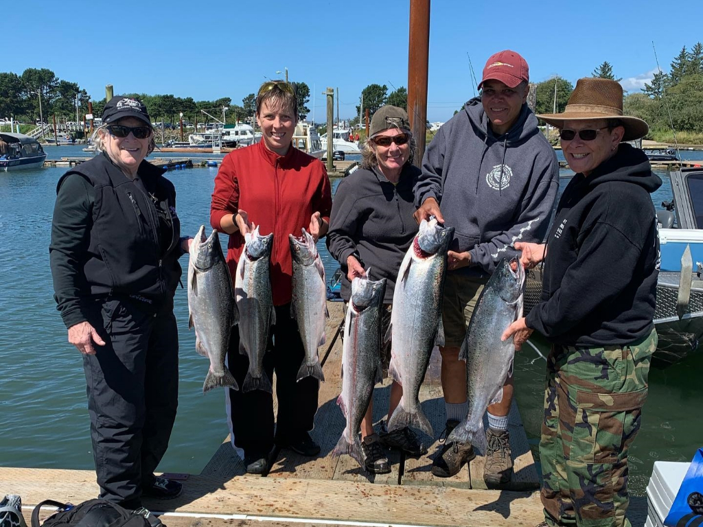 5 coho salmon caught in OR