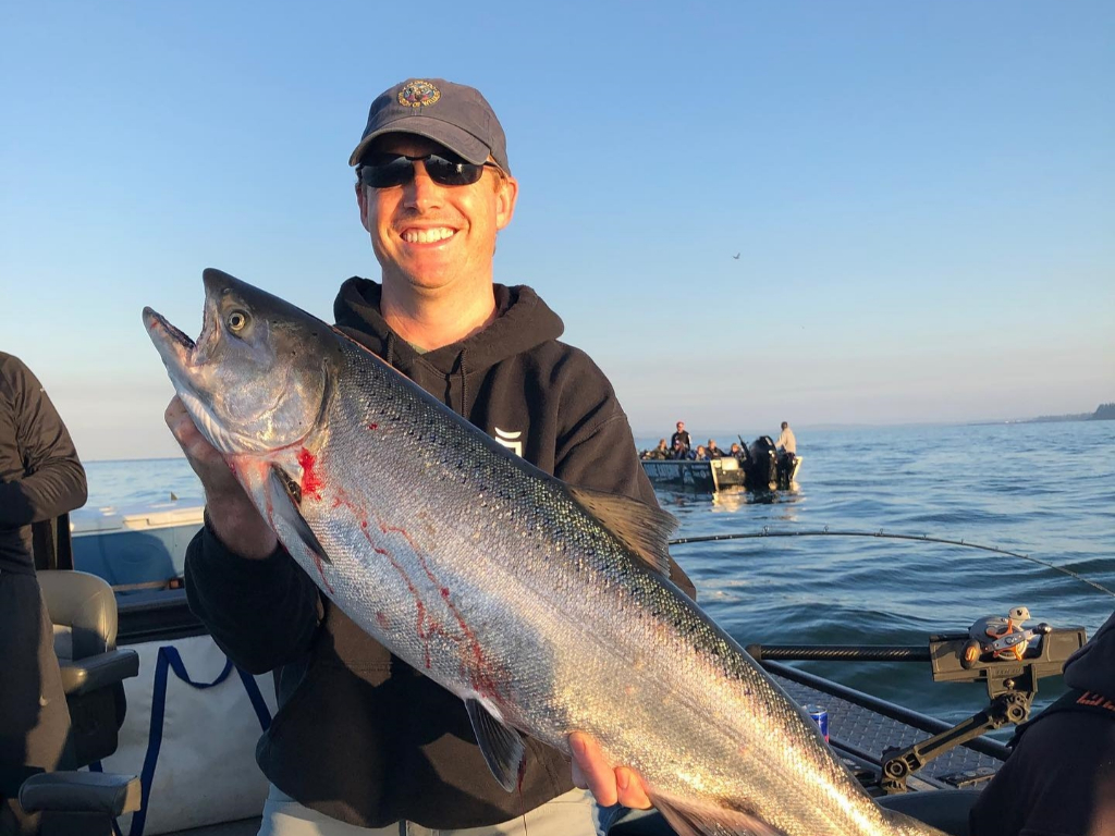 Lone angler fishing in OR