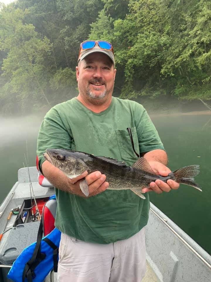 A lone fisherman at Heber Springs, Arkansas