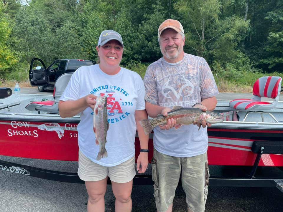 Two rainbow trout caught in AR