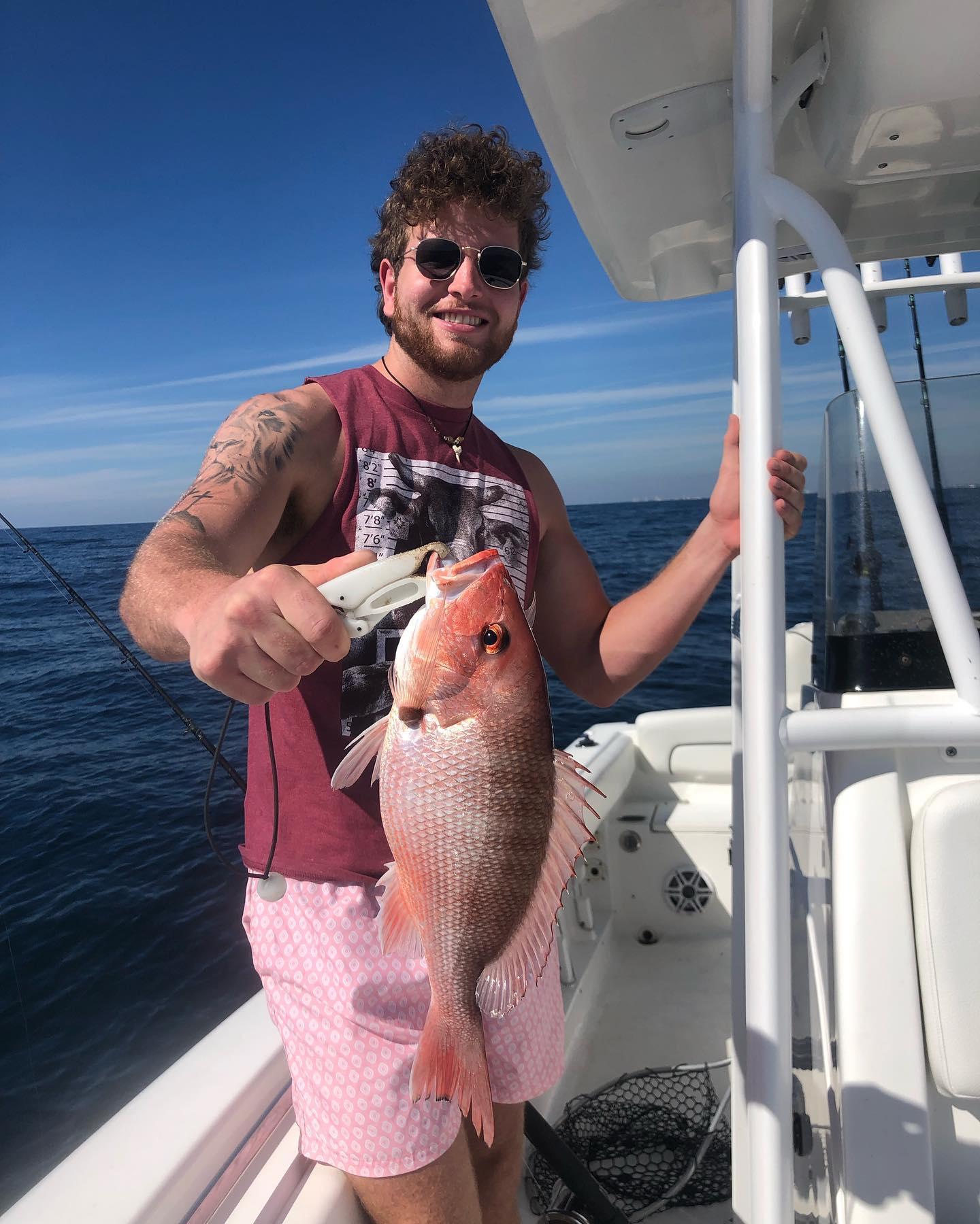 A person fishing in Panama City Beach