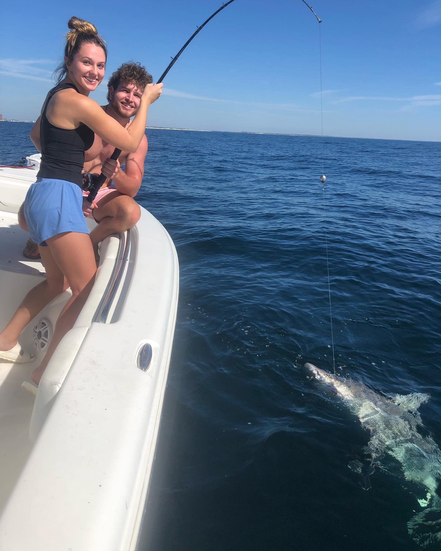 Two people fishing in Panama City Beach