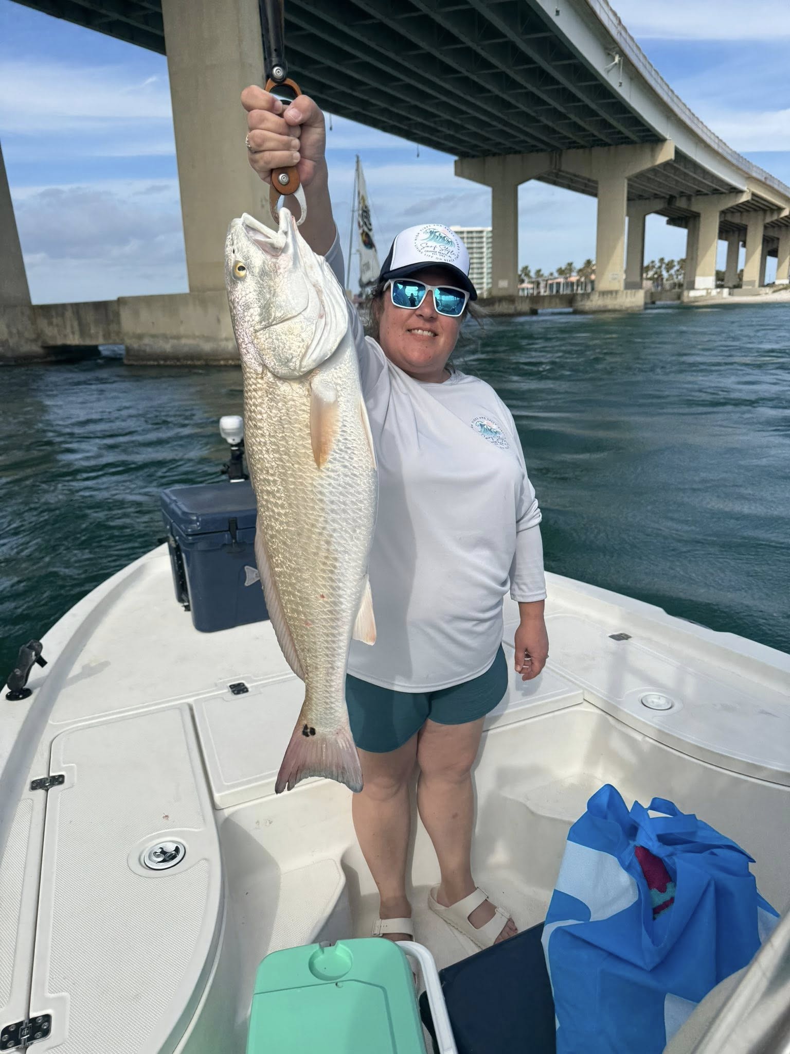 Large redfish caught while fishing in Orange Beach Alabama
