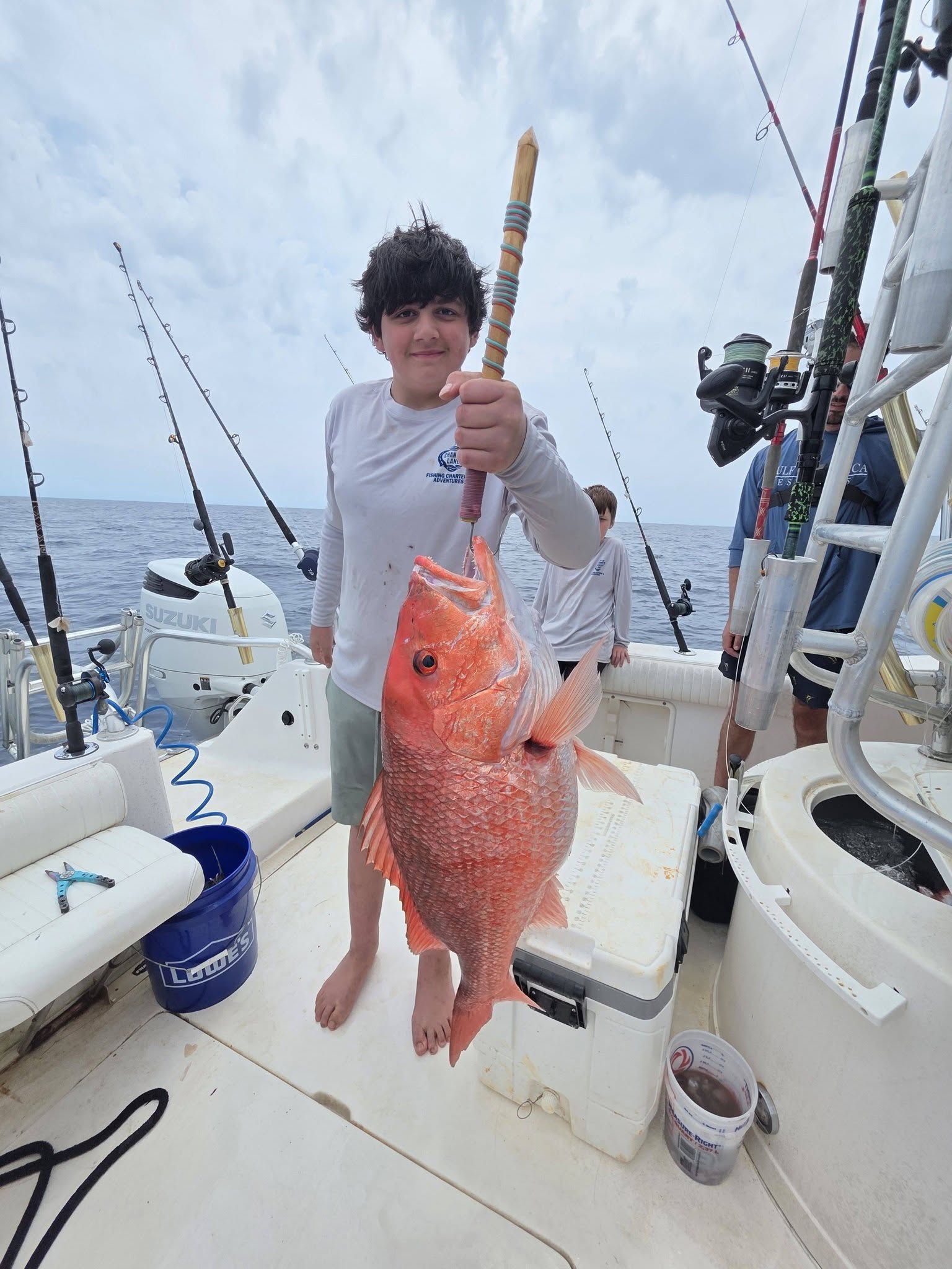 Red snapper caught during fishing trip in Gulf Breeze FL
