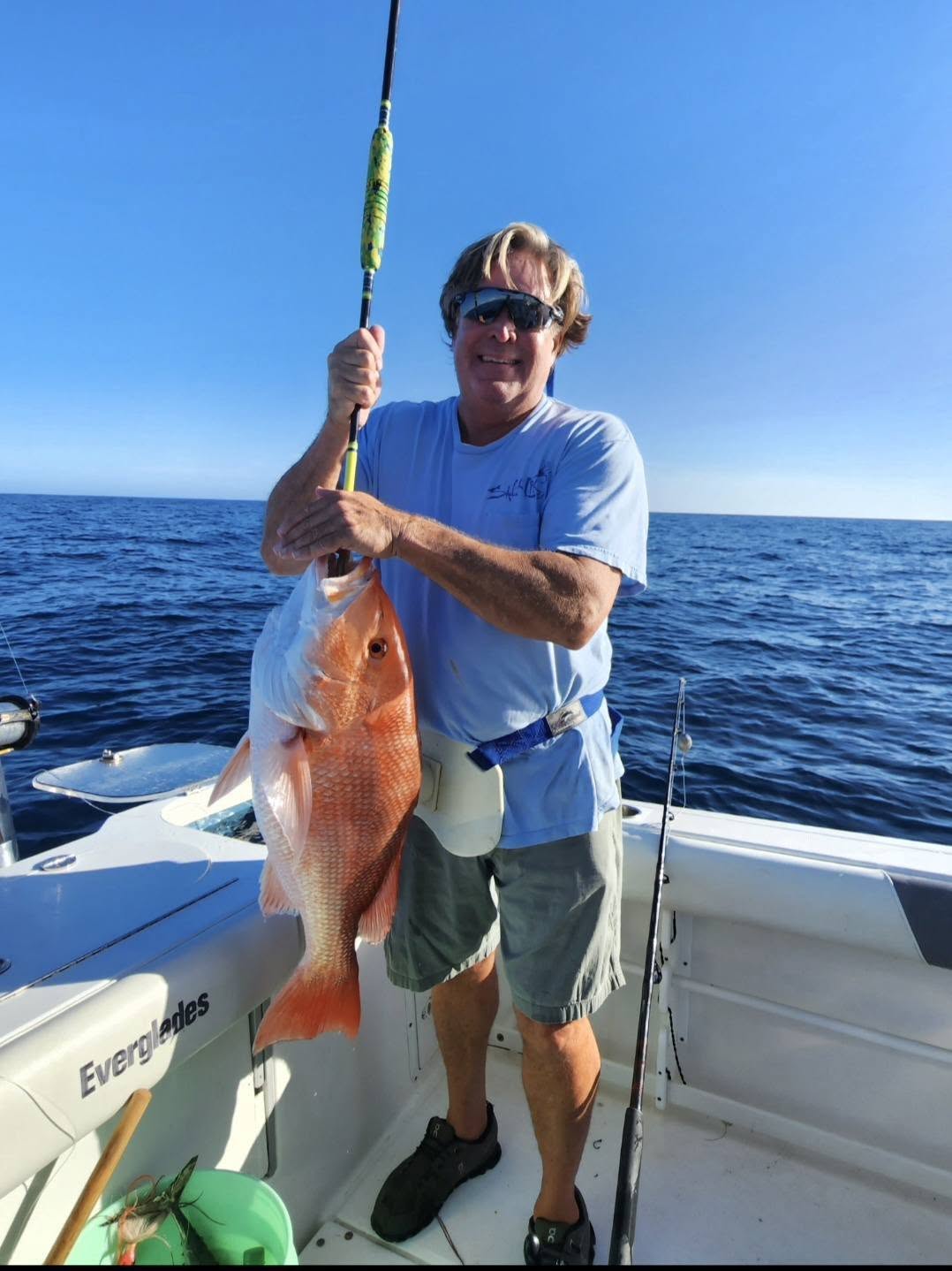 Red snapper caught during fishing charter in Gulf Breeze FL