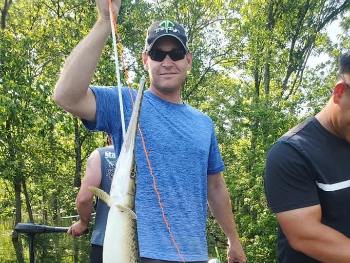 Great angler with big fish in Missouri
