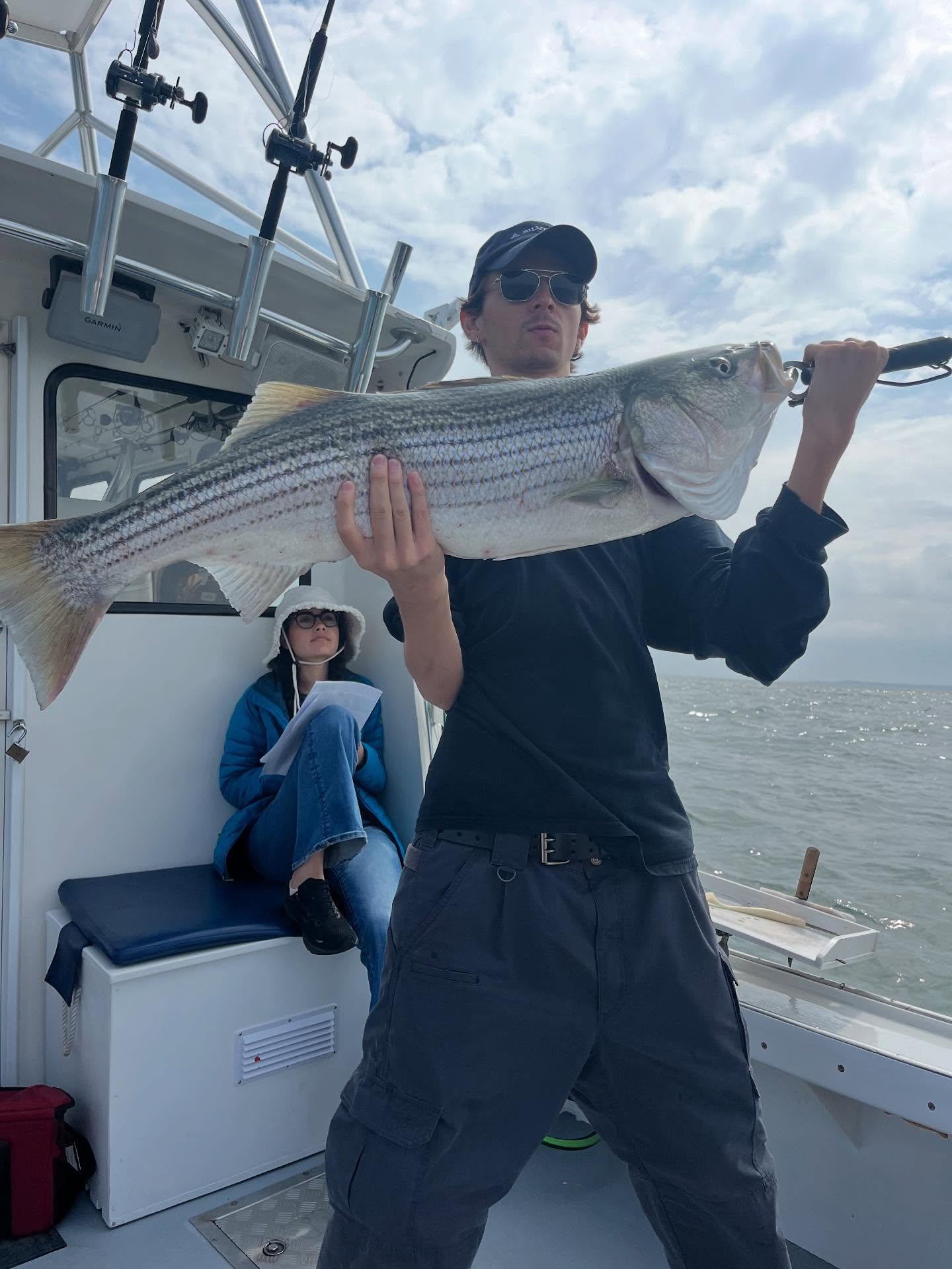 Striped bass caught while fishing in NY