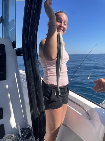 Live sharksucker caught while fishing in St. Petersburg FL on boat deck
