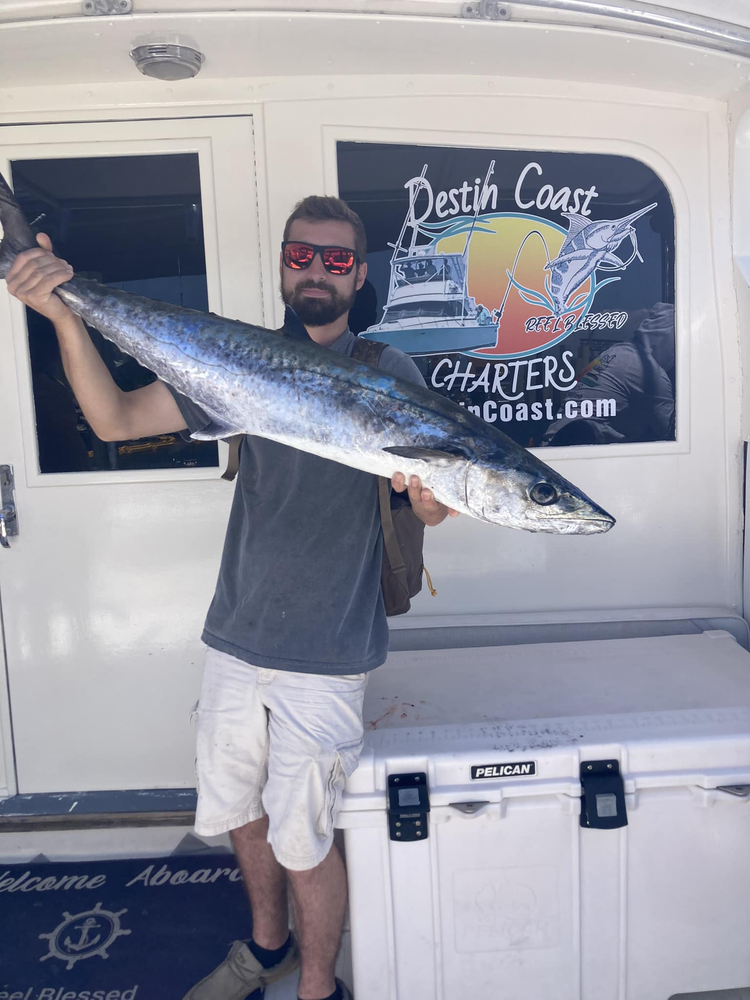 Caught a 31-inch king mackerel while fishing in FL