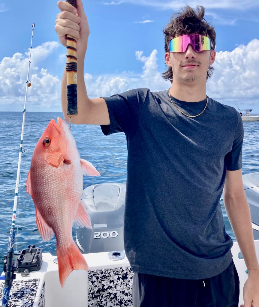One angler enjoying a day of fishing in FL