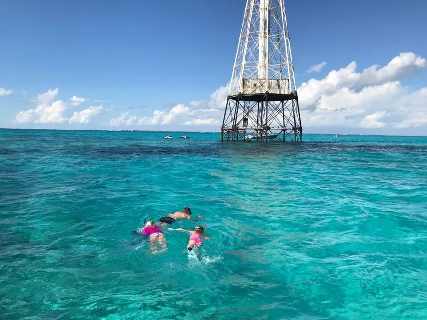 Florida Keys snorkeling boat with gear ready for half-day private reef tour up to 6 guests
