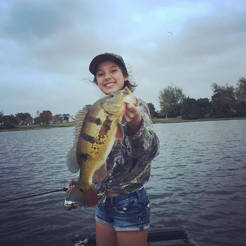 A person fishing at Lake Worth