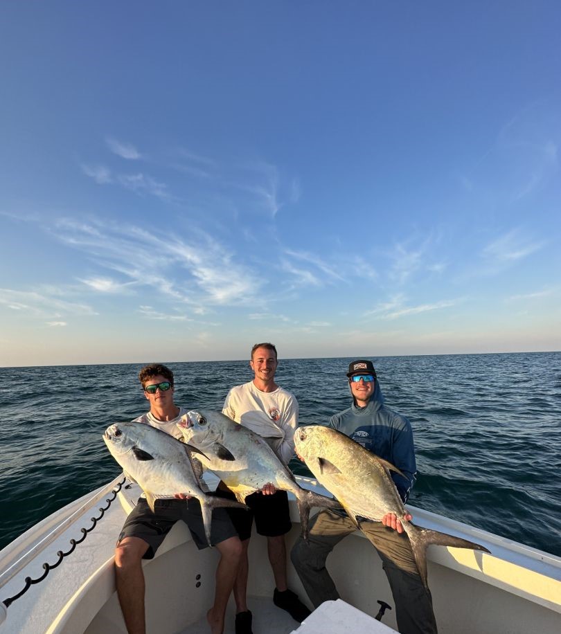 Three big permit fish caught while fishing in FL