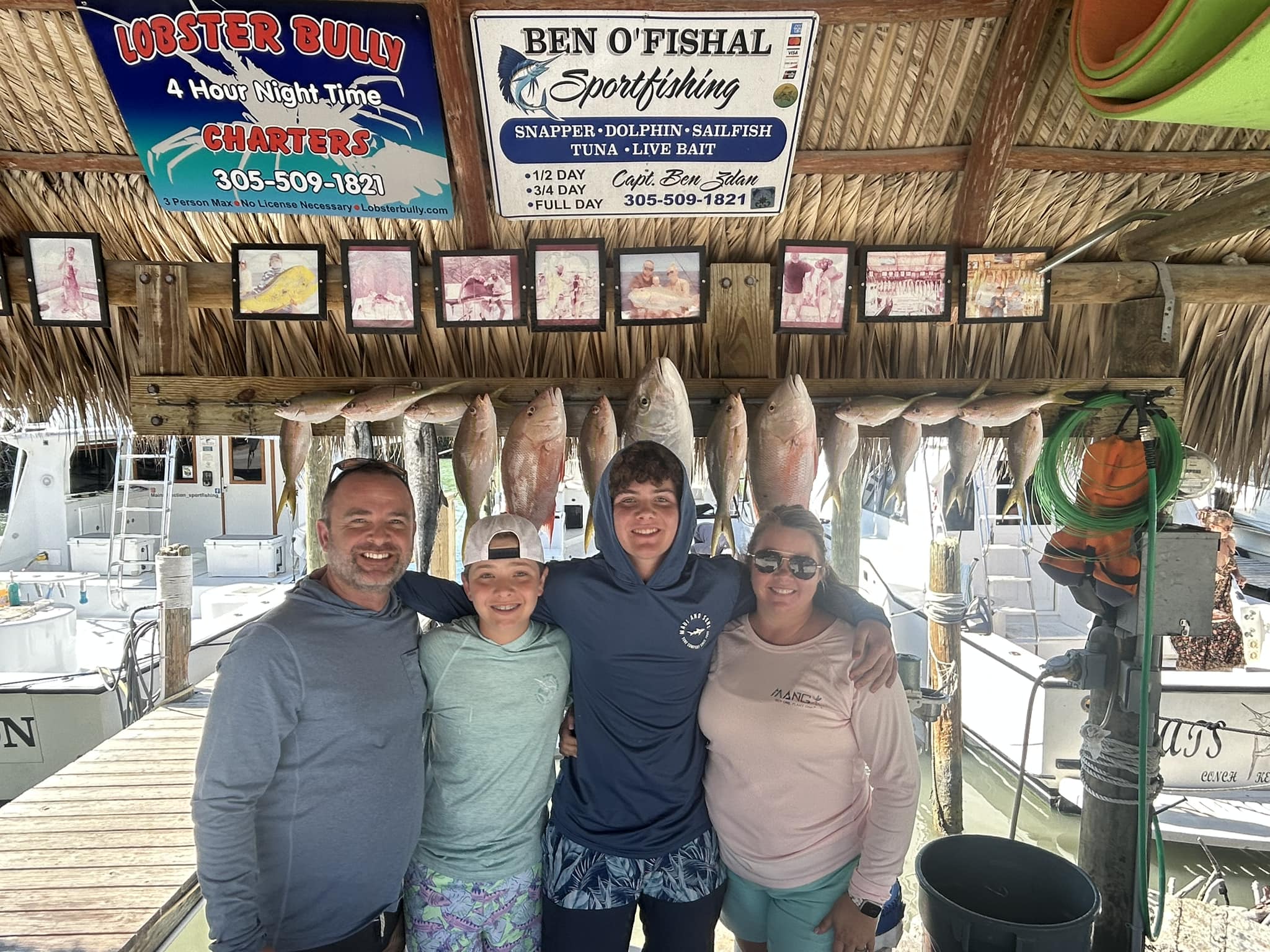 3 Longfin Yellowtail fish caught during fishing in Marathon