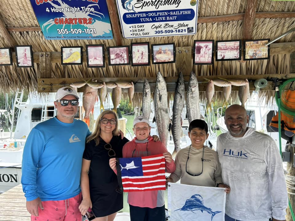Two cero mackerel fish caught while fishing in Marathon