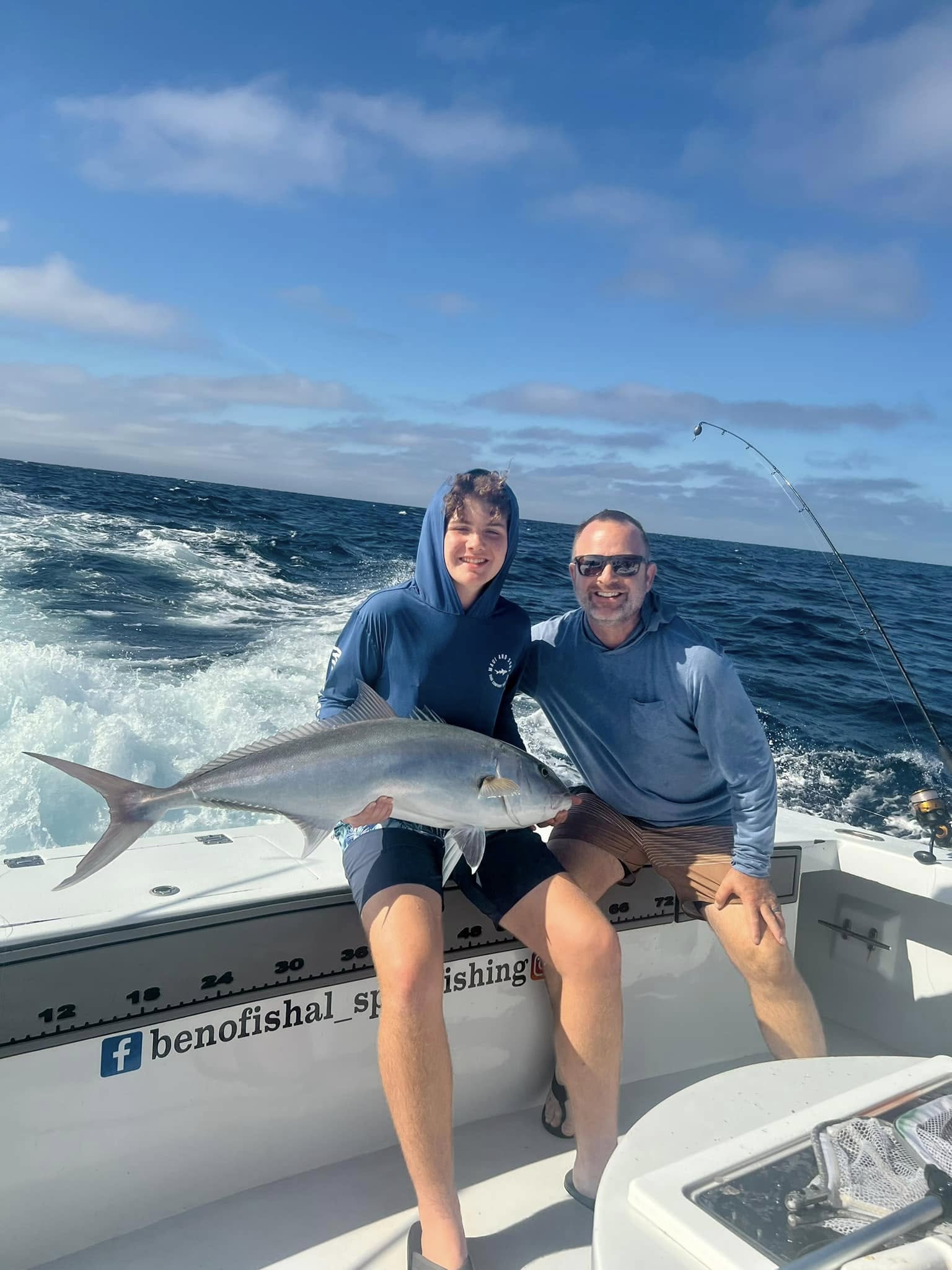 A single cero mackerel, a 36-inch saltwater fish, being caught while fishing in Florida.