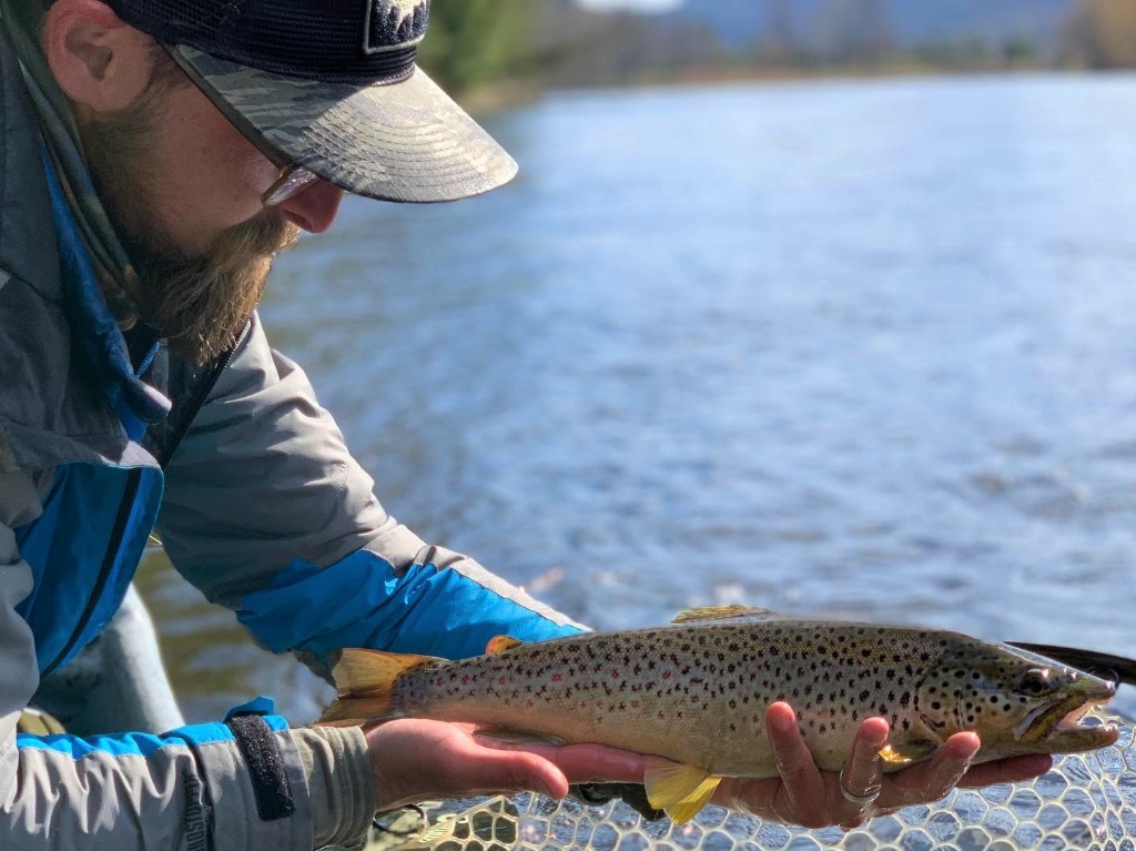 Fishing for a sea trout in NH