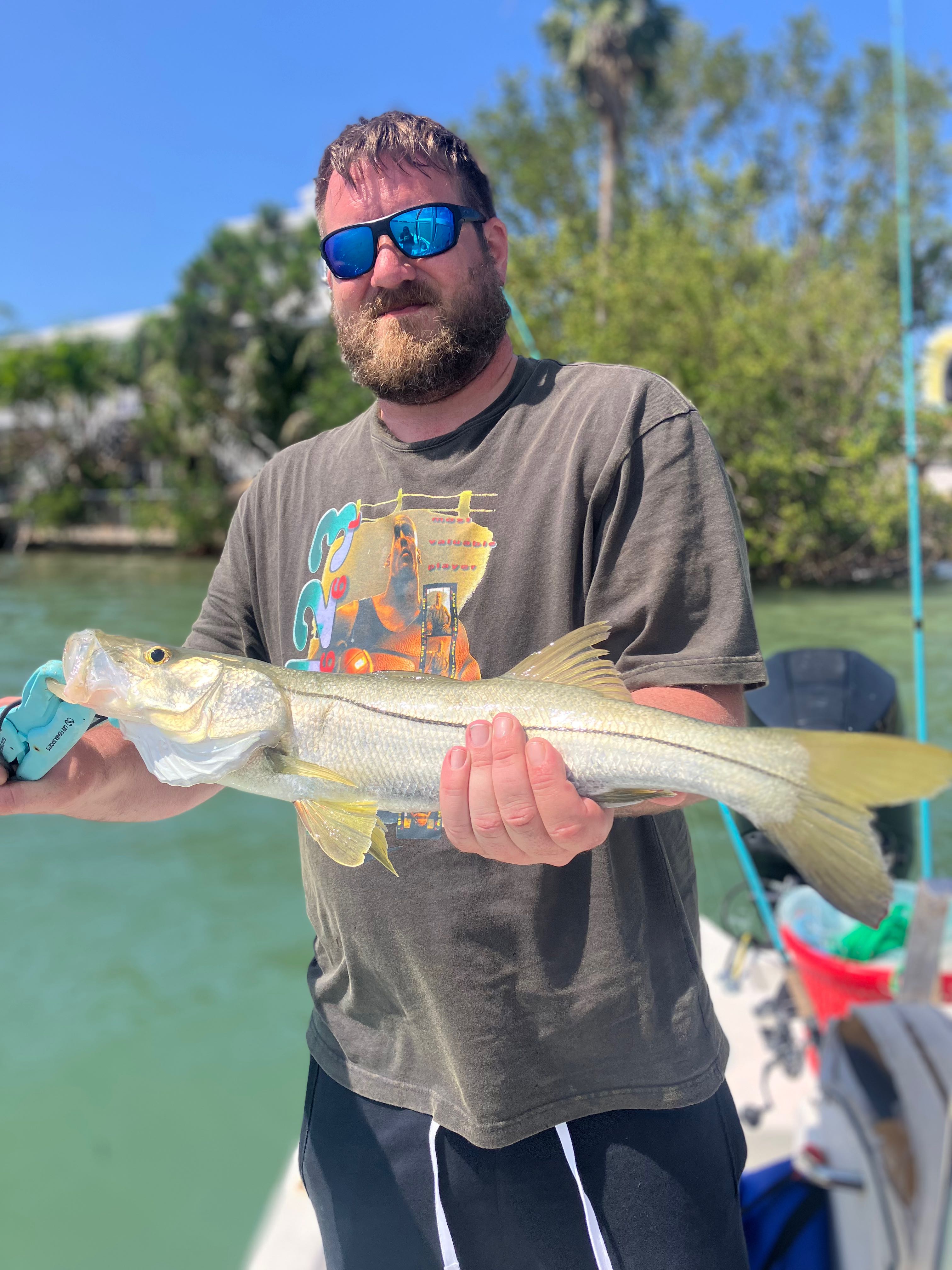 A snook fish caught in Treasure Island