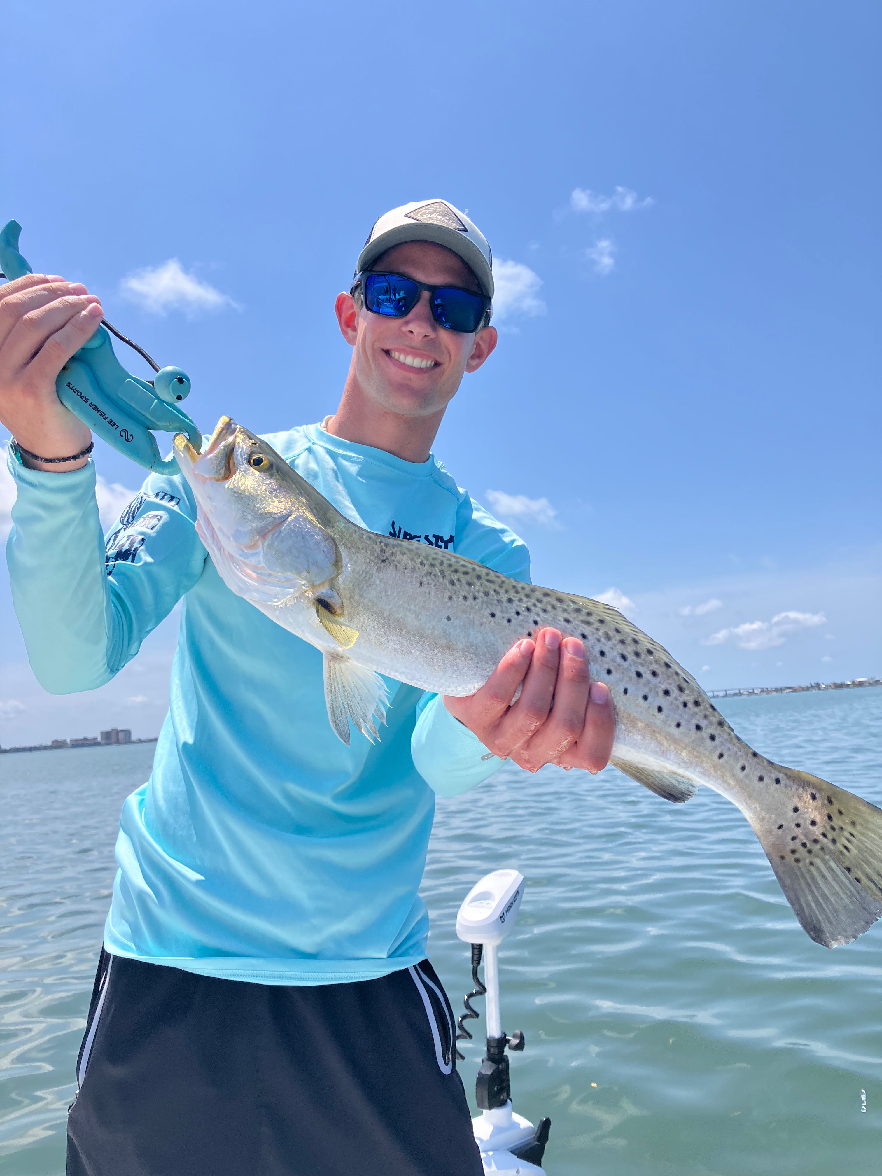Spotted Weakfish caught in Treasure Island