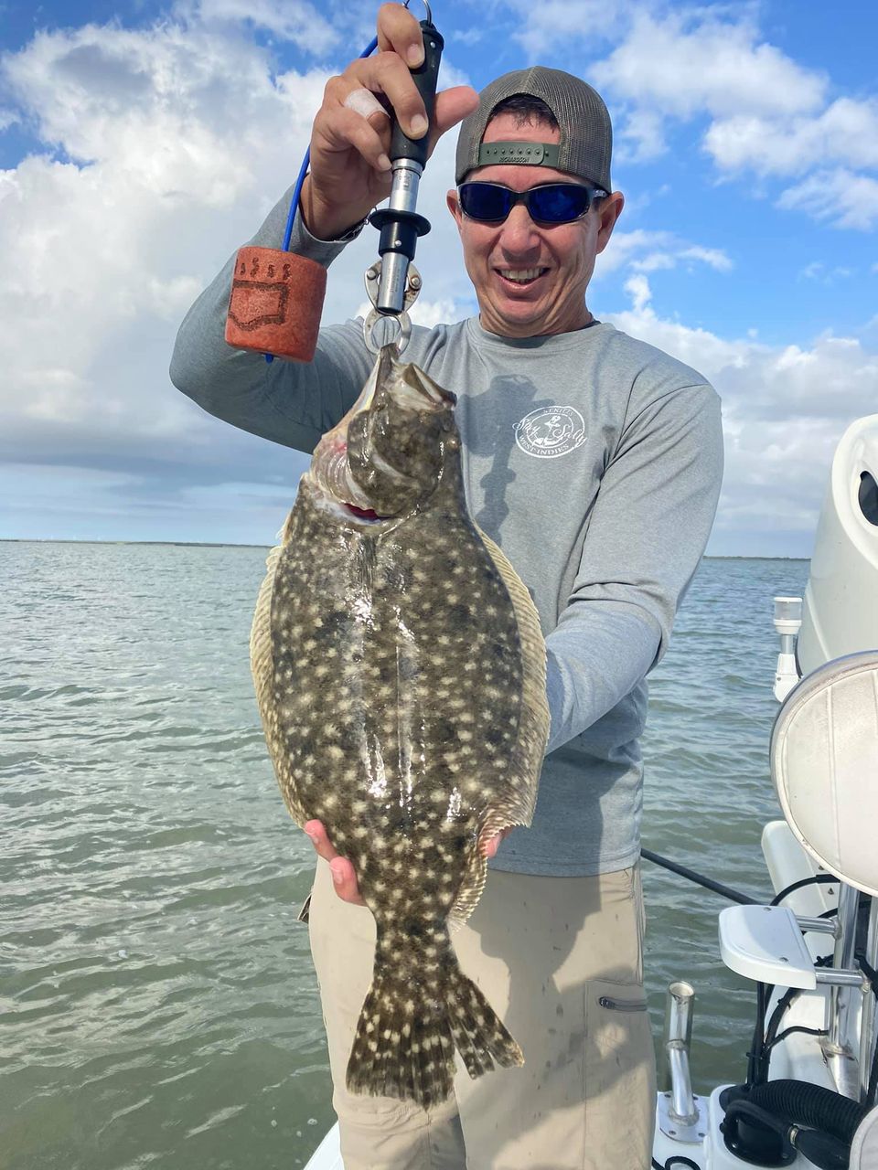 Lone angler fishing on the beach at South Padre Island