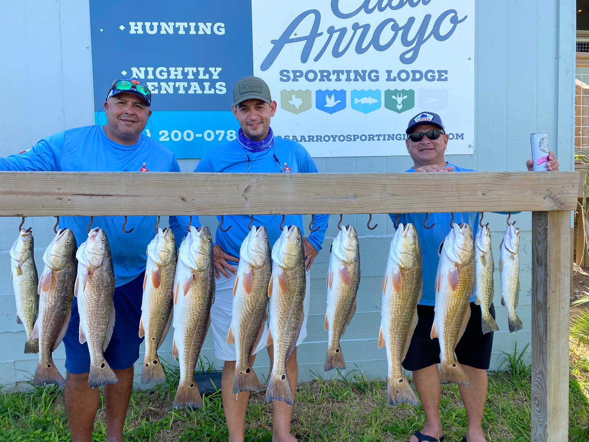 Six redfish caught at South Padre Island