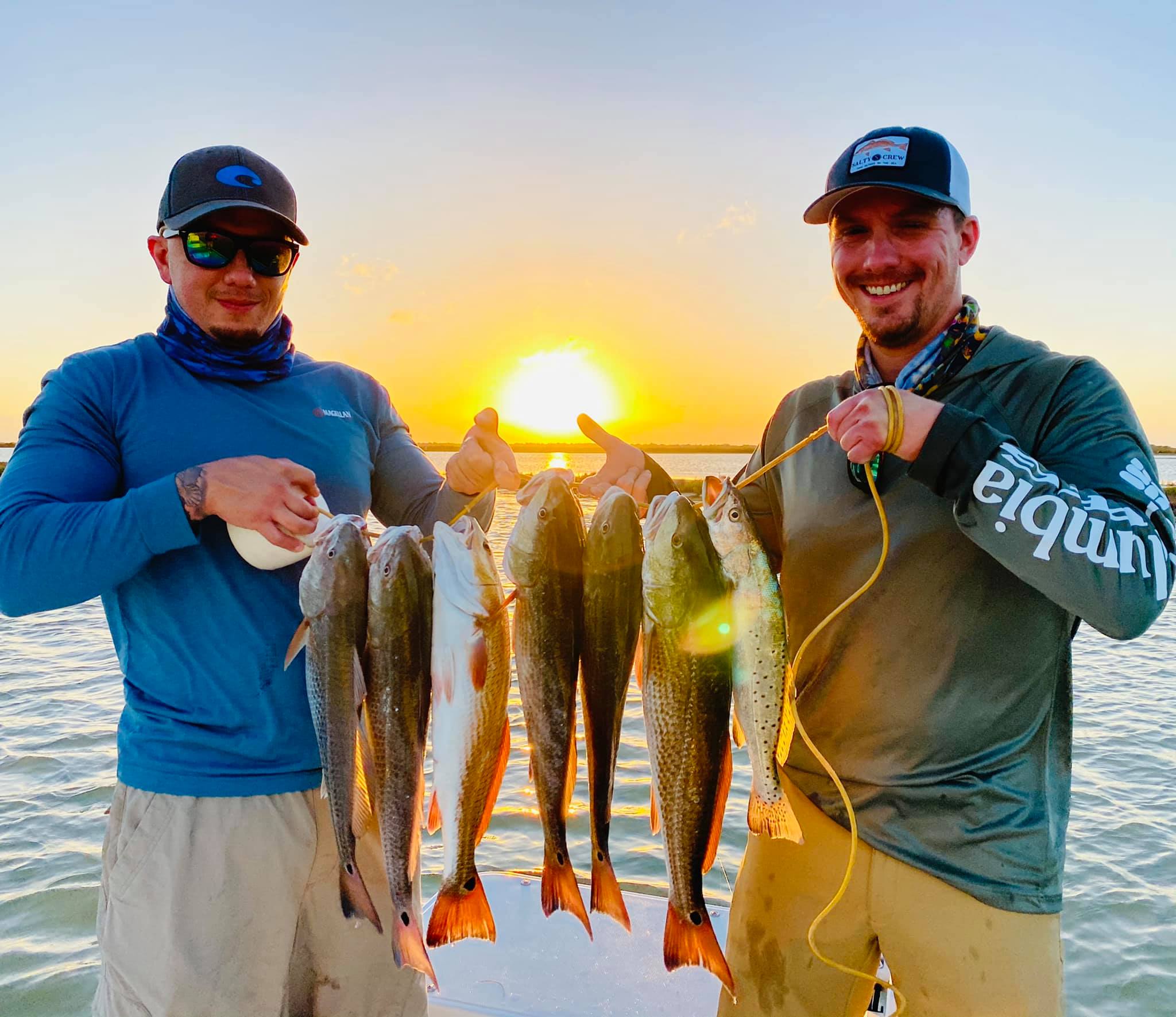 5 spotted weakfish, fishing at South Padre Island
