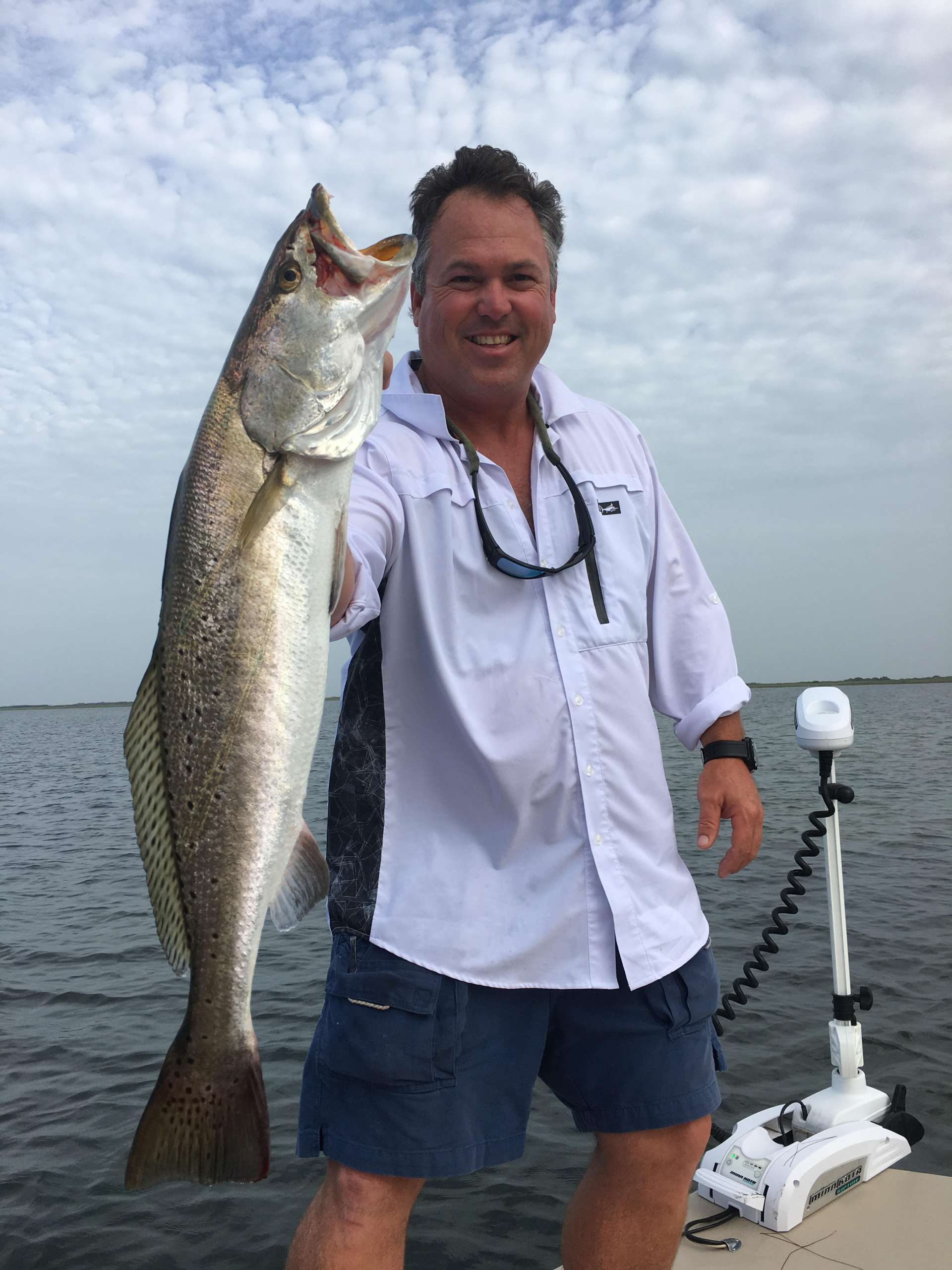Angler with a big fish in Port Aransas